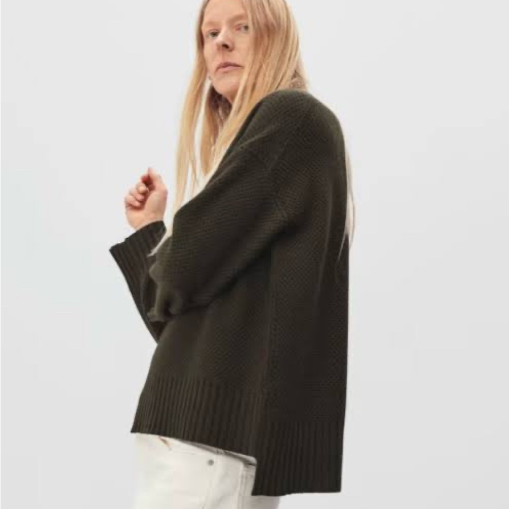 Everlane Stroopwafel Turtleneck in Cashmere - Carob Small
